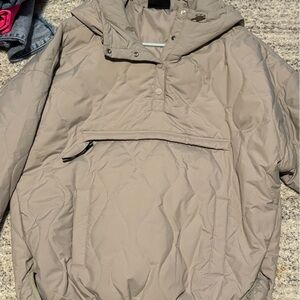 Women's Quilted Puffer Jacket - Tan